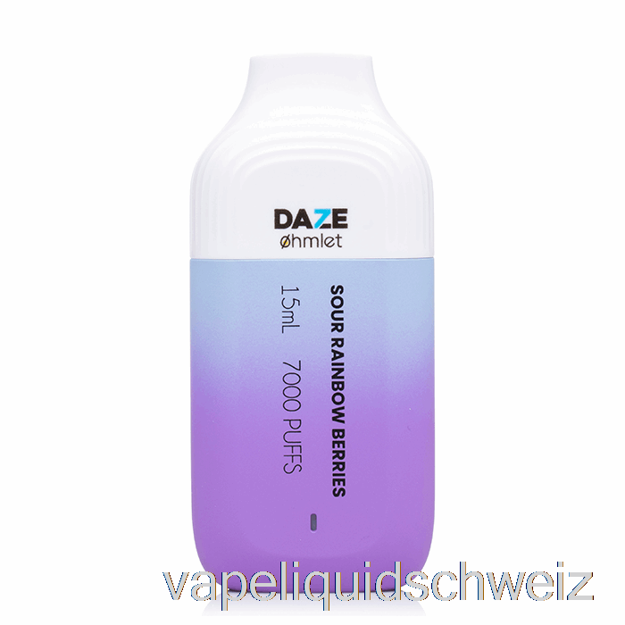 7 Daze Ohmlet 7000 0 % Null Nikotin Einweg-Sauer-Regenbogenbeeren-Vape Ohne Nikotin